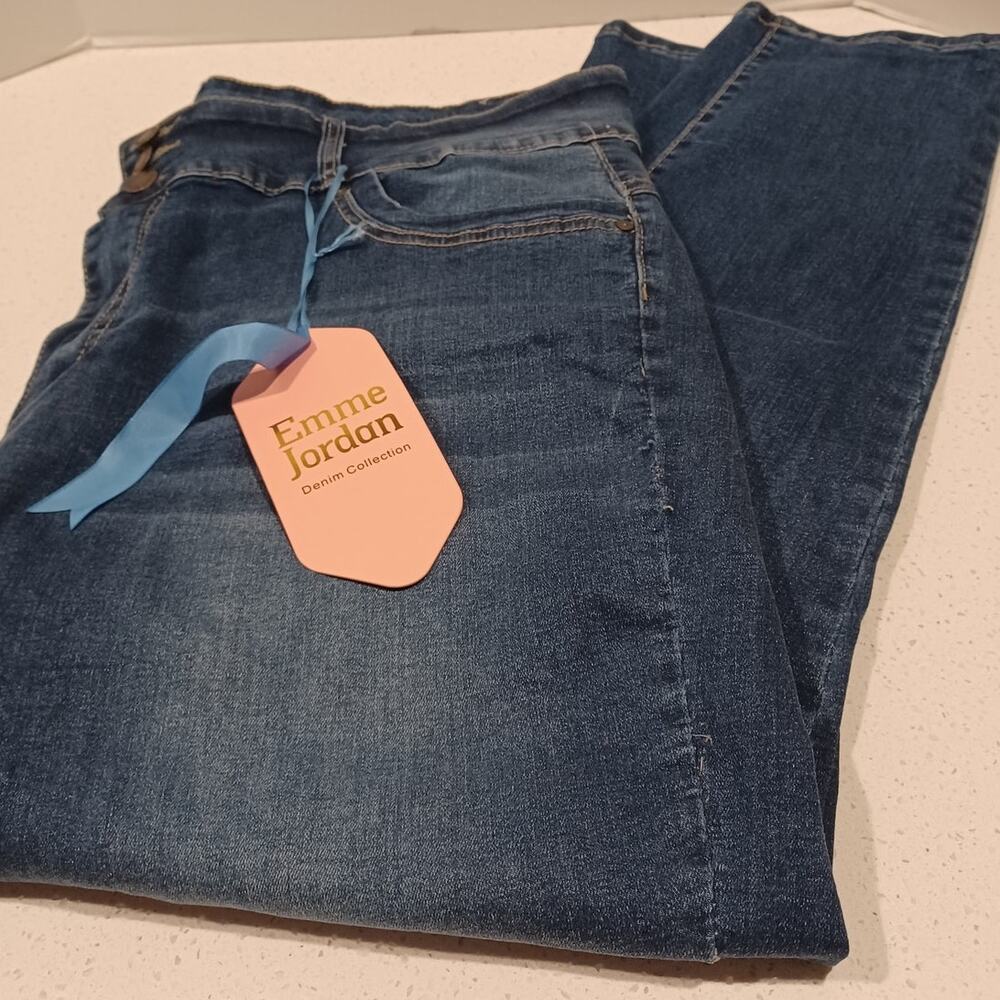 NEW Emme Jordan Women's Blue Jeans Pants Plus Size 20